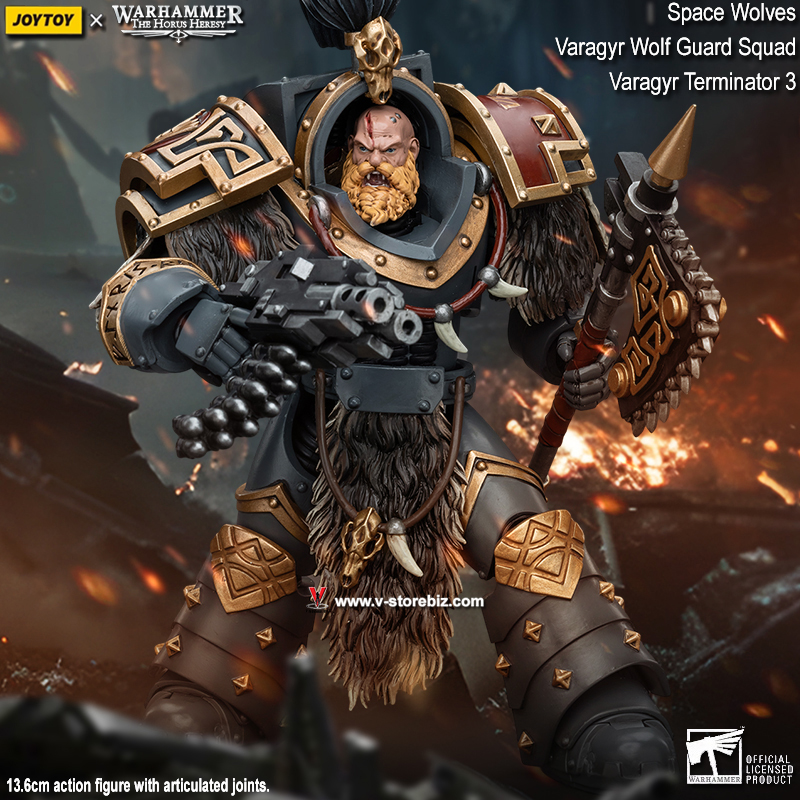 JOYTOY Warhammer The Horus Heresy: Space Wolves - Varagyr Wolf Guard Squad Varagyr Terminator 3 (JT5833)