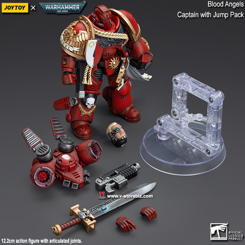 JOYTOY Warhammer 40K: Blood Angels Captain With Jump Pack (JT4997)