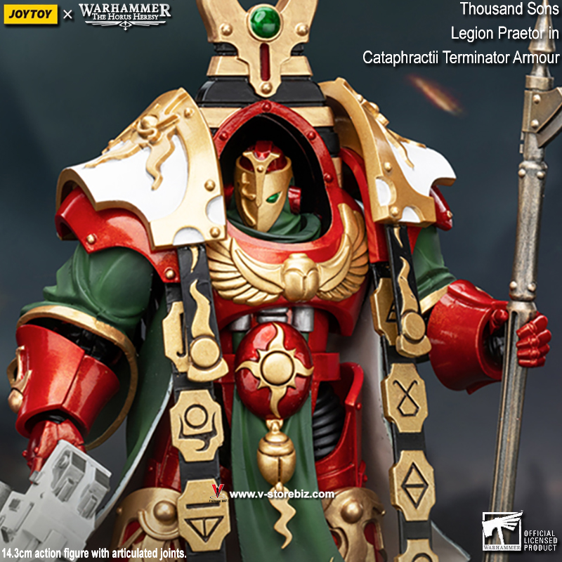 HiPlay JoyToy Warhammer 40k – Pretore Figli Di Horus In Armatura Cataphractii – Action Figure 1:18 (14 Cm) JT9619