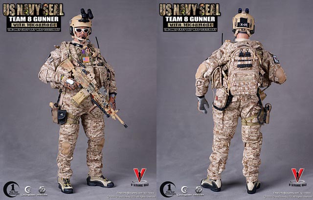 Crazy Dummy 1st Anniversary U.S. Navy Seal Team 8 Gunner With MK48MOD1