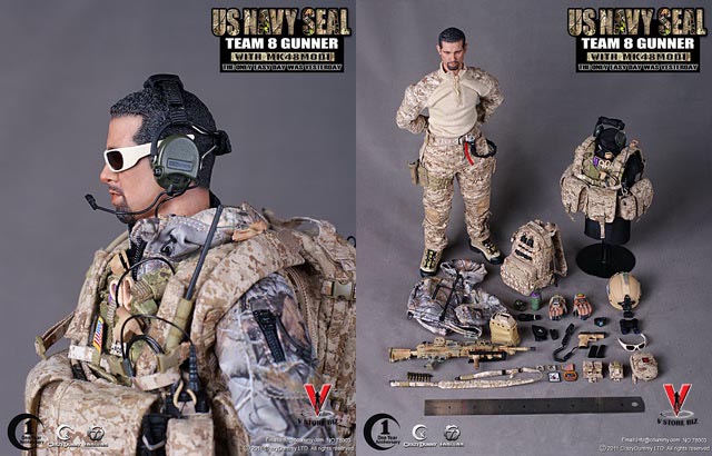Crazy Dummy 1st Anniversary U.S. Navy Seal Team 8 Gunner With MK48MOD1