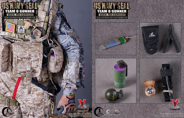 Crazy Dummy 1st Anniversary U.S. Navy Seal Team 8 Gunner With MK48MOD1