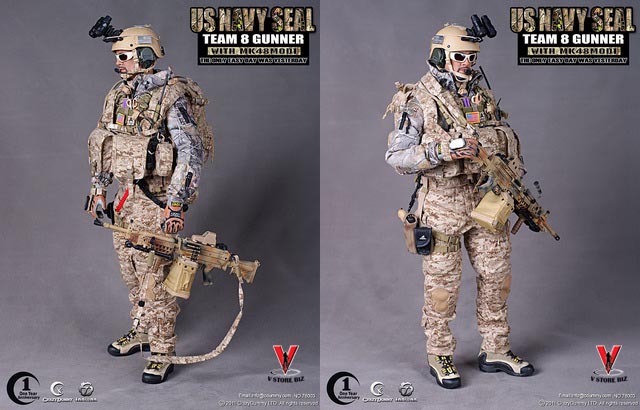 Crazy Dummy 1st Anniversary U.S. Navy Seal Team 8 Gunner With MK48MOD1