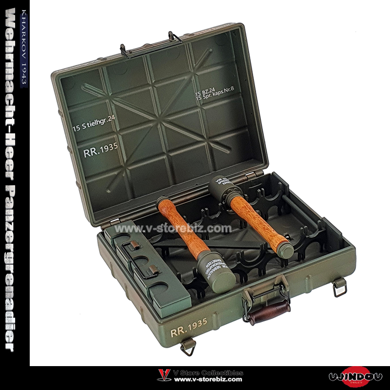  UJINDOU UD9041 WWII Wehrmacht-Heer Panzergrenadier Grenade Case & Stick Grenades