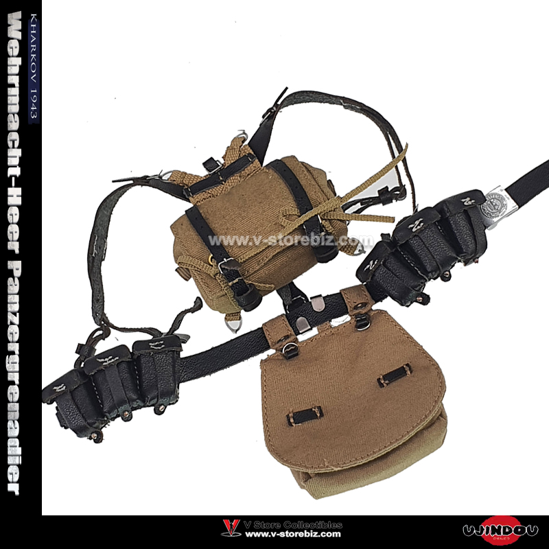  UJINDOU UD9041 WWII Wehrmacht-Heer Panzergrenadier Y-Strap Belt & Pouches