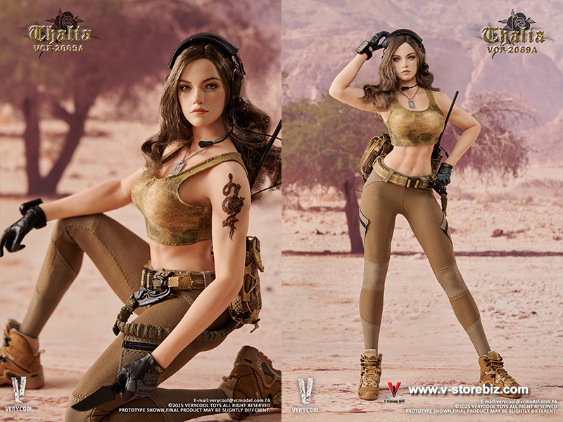 VERYCOOL VCF-2069A Desert Female Soldier Thalia Brown Hair ver