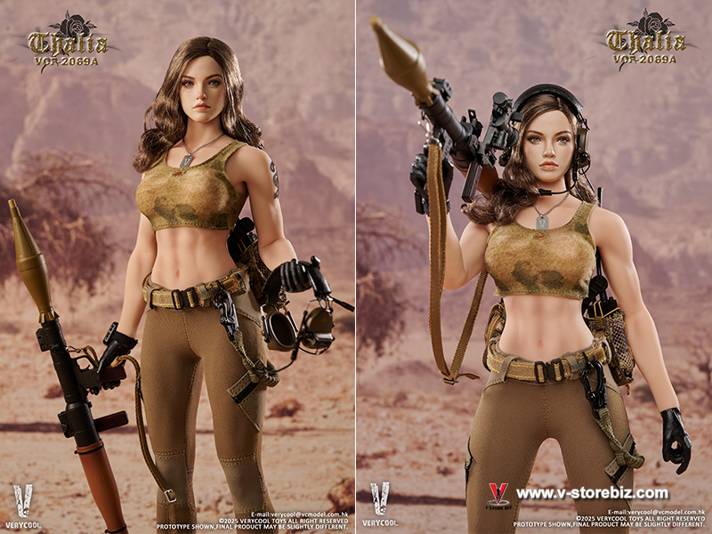 VERYCOOL VCF-2069A Desert Female Soldier Thalia Brown Hair ver