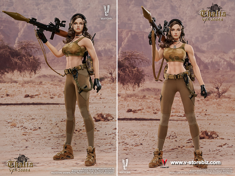 VERYCOOL VCF-2069A Desert Female Soldier Thalia Brown Hair ver