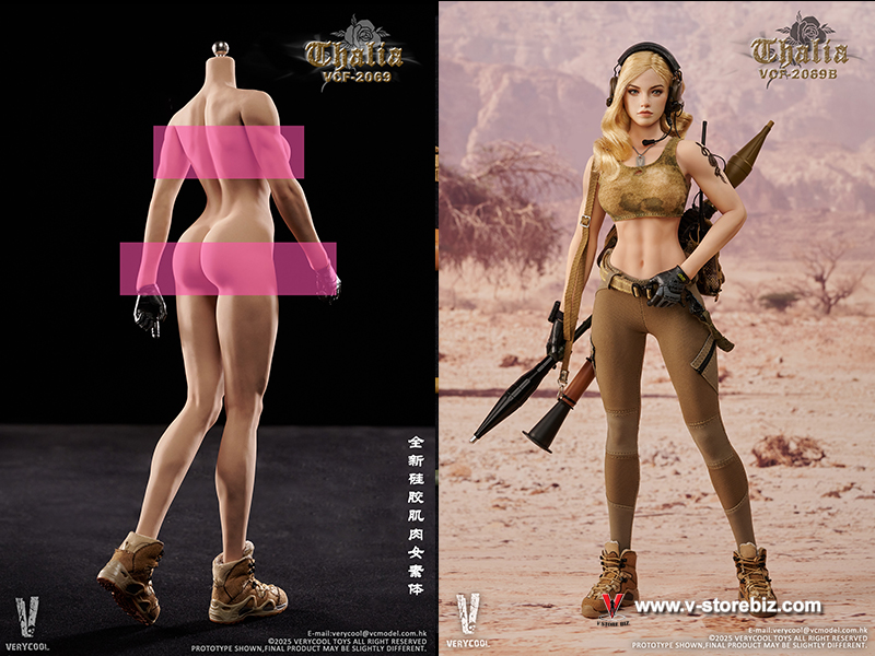 VERYCOOL VCF-2069B Desert Female Soldier Thalia Blonde Hair ver