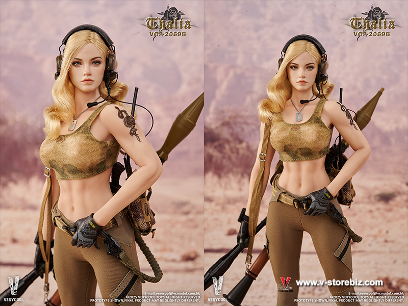 VERYCOOL VCF-2069B Desert Female Soldier Thalia Blonde Hair ver