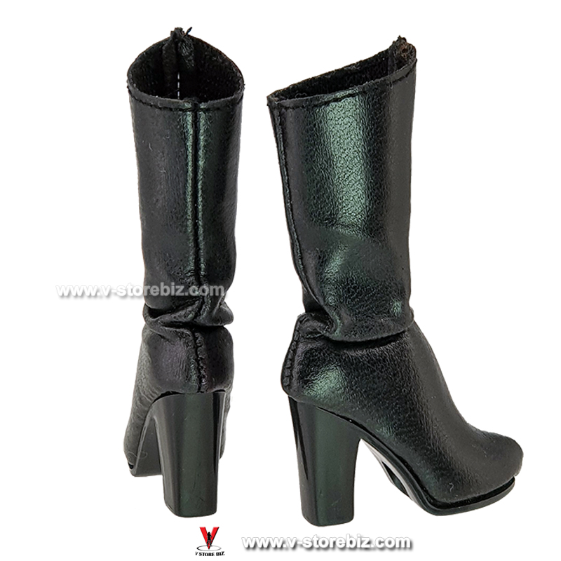 Female Black High Heel Long Boots
