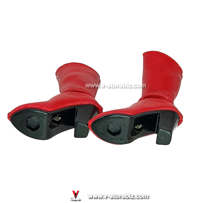 Female Red High Heel Long Boots