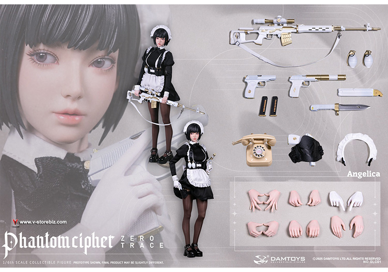 DAMTOYS GLC01 PHANTOM CIPHER: ZERO TRACE ANGELICA Original Story Collectible Figure