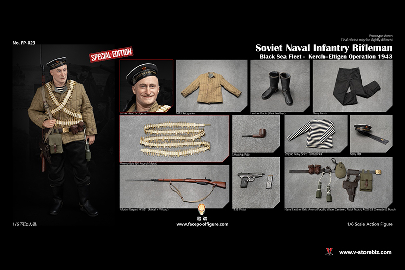 Facepoolfigure FP023B WWII Soviet Naval Black Sea Fleet Rifleman Special version 