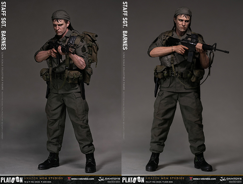 DAMTOYS DMS045 Platoon Vietnam War U.S. Army Staff Sergeant Barnes