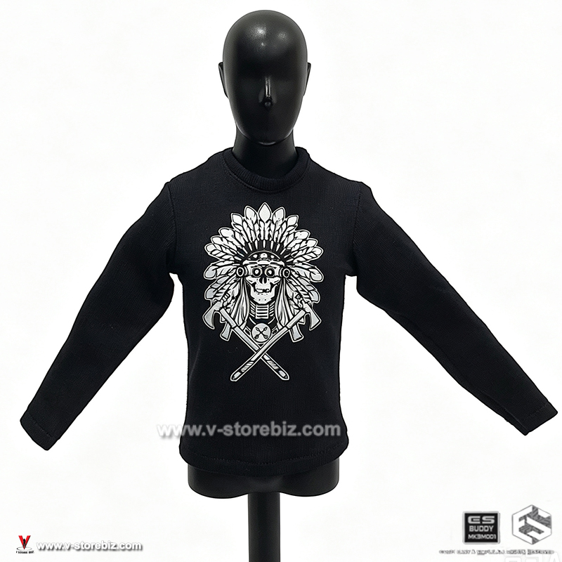 E&S 26073B Paramilitary Printed Black Long Sleeved Tee