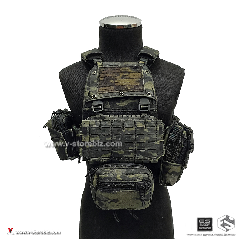 E&S 26073B Paramilitary FCPC V6 Plate Carrier & Pouches