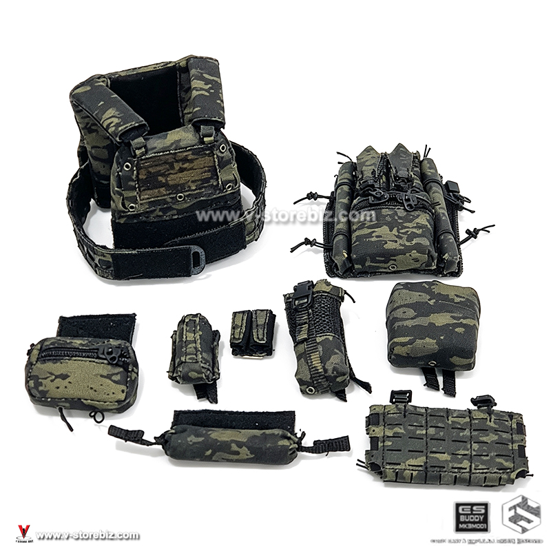 E&S 26073B Paramilitary FCPC V6 Plate Carrier & Pouches