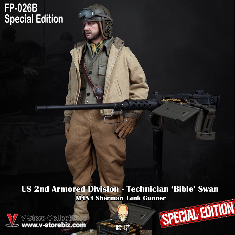 FacepoolFigure FP026B 2nd Armored Division Sherman Tank Gunner Special Edition