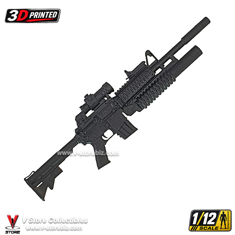3D Printed 1/12 M4 with M203 & Scope (CA005.205)
