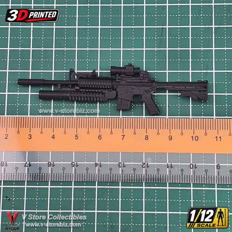 3D Printed 1/12 M4 with M203 & Scope (CA005.205)