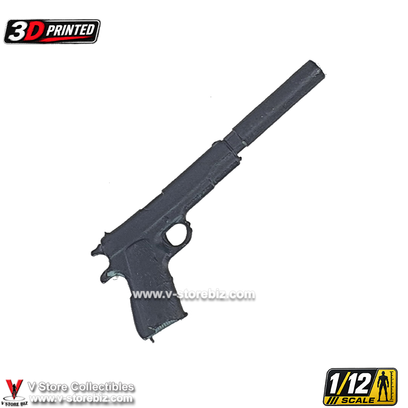 3D Printed 1/12 COLT.45 Pistol with Suppressor (CA005.57)