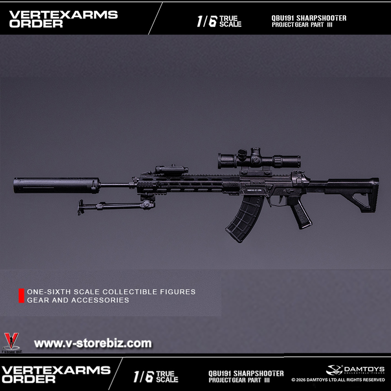 DAMTOYS VSF03-E VERTEXARMS QBU191 Precision Shooter