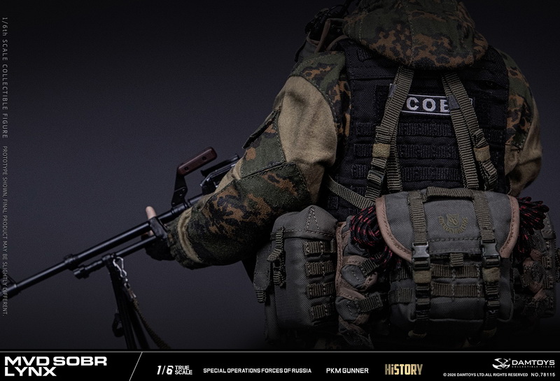 DAMTOYS 78115 Russian Spetsnaz MVD SOBR LYNX PKM Gunner