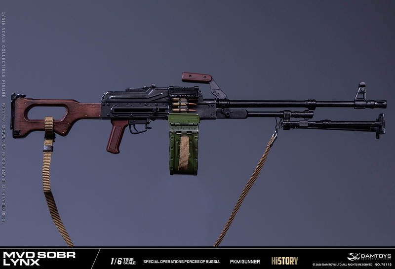 DAMTOYS 78115 Russian Spetsnaz MVD SOBR LYNX PKM Gunner