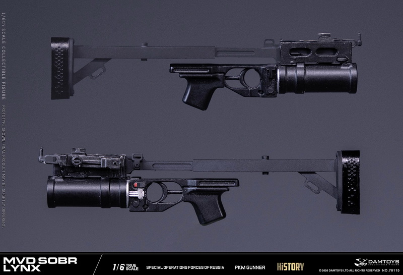 DAMTOYS 78115 Russian Spetsnaz MVD SOBR LYNX PKM Gunner
