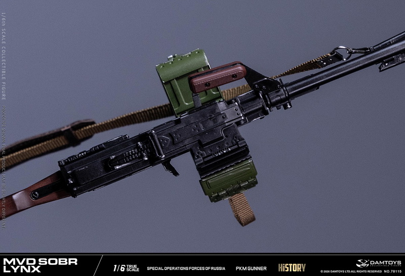 DAMTOYS 78115 Russian Spetsnaz MVD SOBR LYNX PKM Gunner