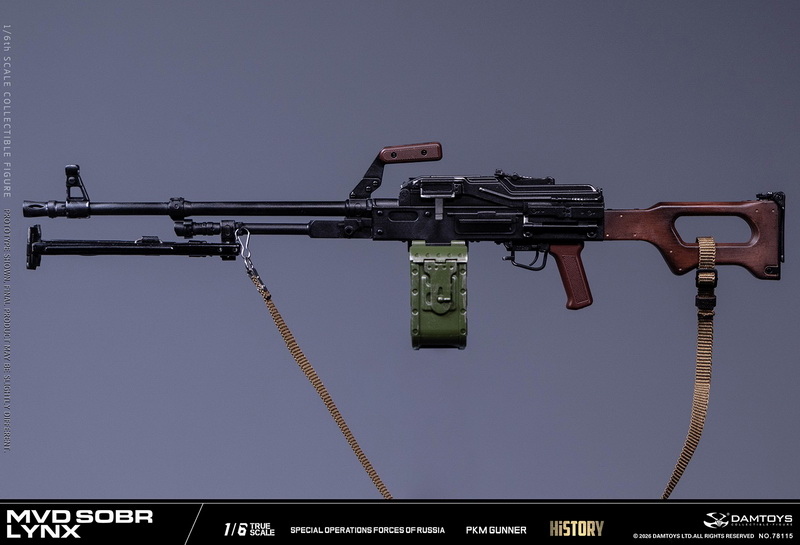DAMTOYS 78115 Russian Spetsnaz MVD SOBR LYNX PKM Gunner