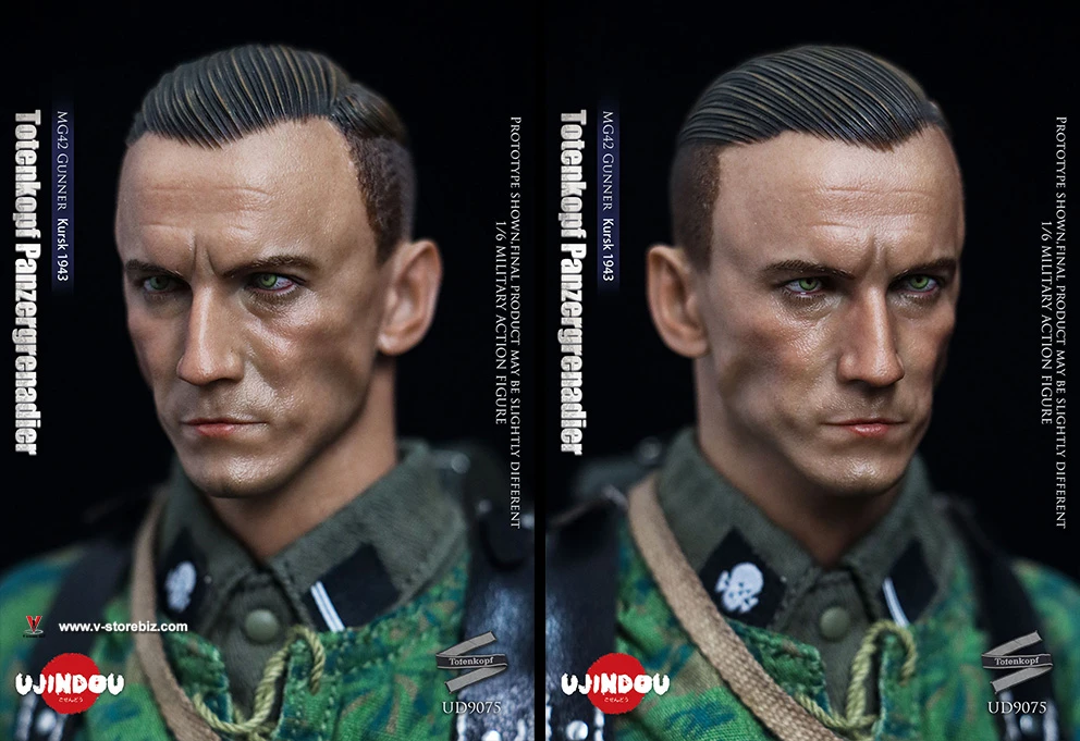 UJINDOU UD9075 WWII Totenkopf Panzergrenadier, MG42 Gunner Kursk 1943
