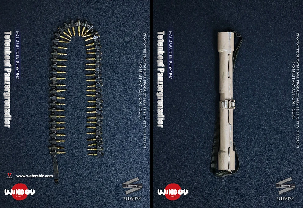 UJINDOU UD9075 WWII Totenkopf Panzergrenadier, MG42 Gunner Kursk 1943