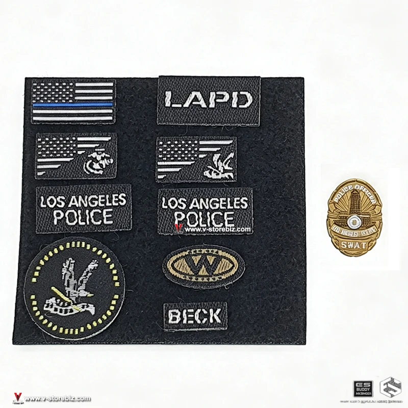 E&S 26074A LAPD SWAT Patches & Oval Badge