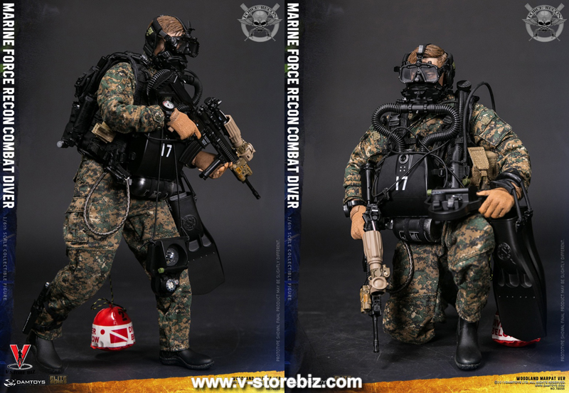 DAM 78055 Marine Force Recon Combat Diver (Woodland MARPAT Version)