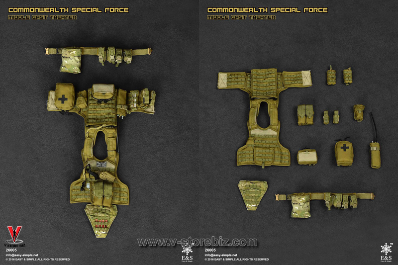 E&S 26005ex Commonwealth SF Middle East Theater Woodland Camo