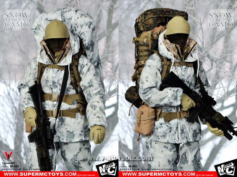 SUPERMCTOYS M-063 Marine Corps Snow Marpat Camo set