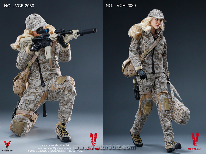 VERYCOOL VCF2030 Digital Camouflage Female Soldier "Max"