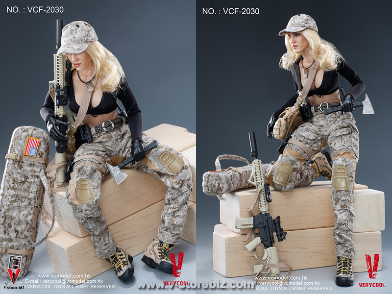 VERYCOOL VCF2030 Digital Camouflage Female Soldier "Max"