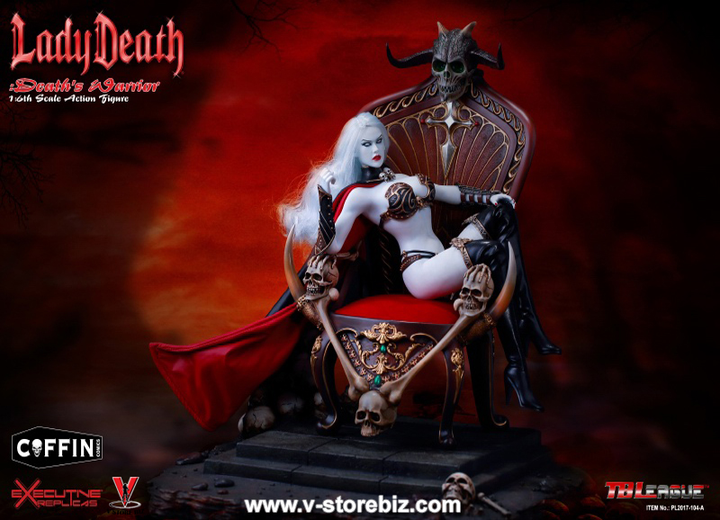 TBLeague PL2017-104A Lady Death  Death's Warrior V2 Figure w/ Base & Throne