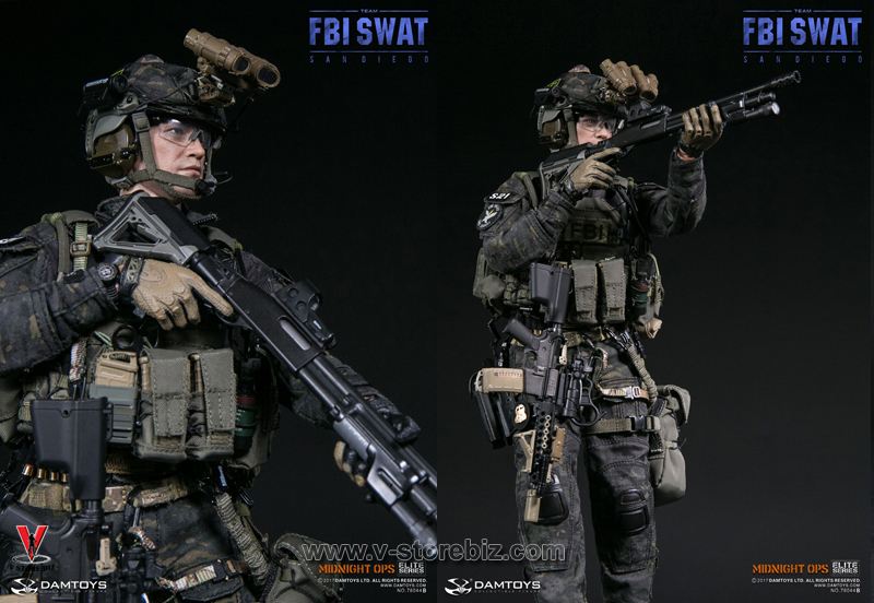 DAMToys 78044B FBI SWAT Team Midnight Ops Agent San Diego