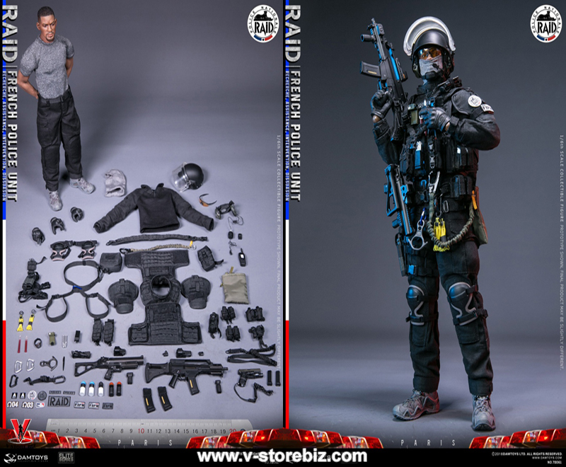 DAMTOYS 78061 1//6 Scale French Police Unit Raid in Paris 12/" Figure Gloves Hands