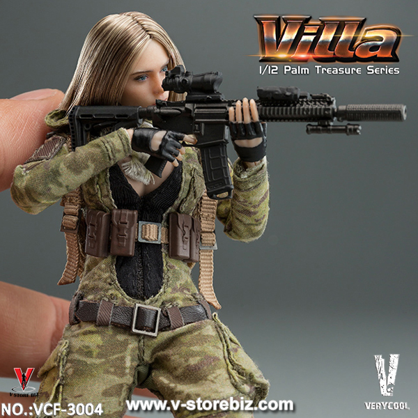 Very Cool VCF3004 Palm Treasure Series 1/12 MC Camouflage Women Soldier - Villa