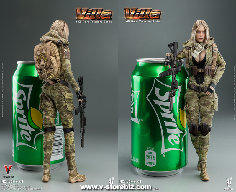 Very Cool VCF3004 Palm Treasure Series 1/12 MC Camouflage Women Soldier - Villa