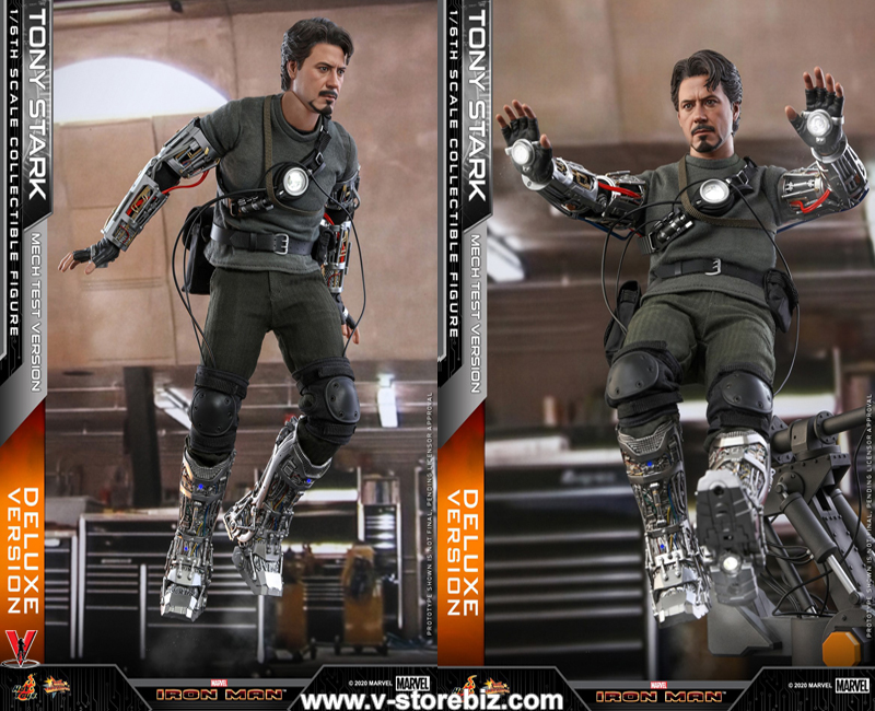 Hot Toys MMS582 Iron Man Tony Stark - Mech Test (Deluxe Version)