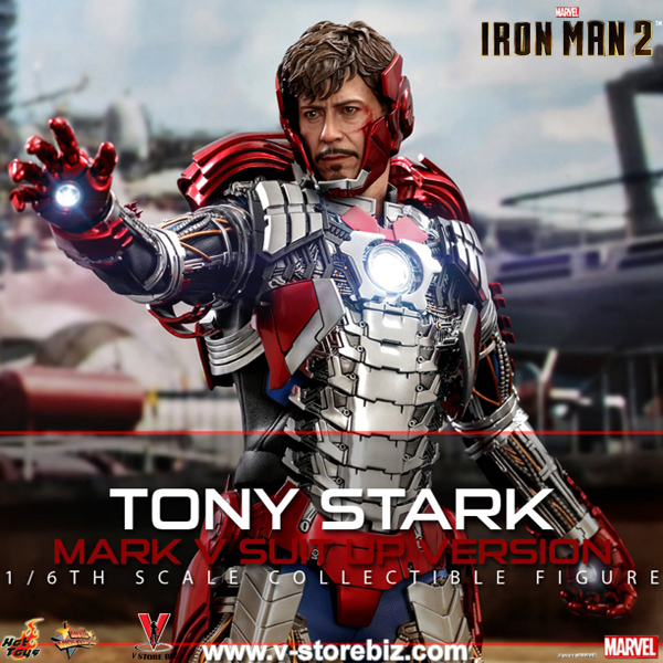 Hot Toys MMS599 Iron Man 2 Tony Stark (Mark V Suit up Version)