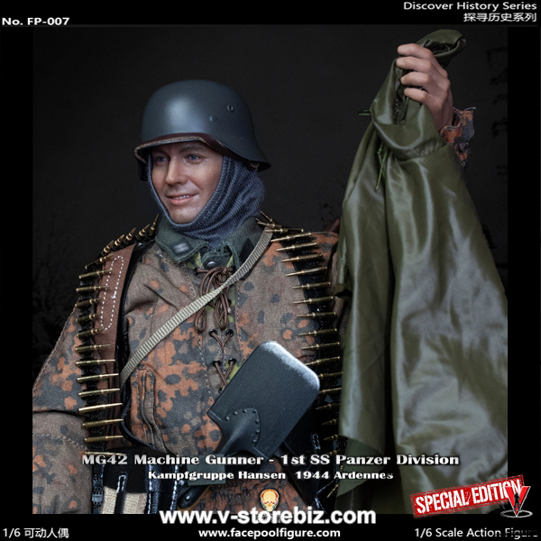 Facepoolfigure FP007B Discover History Series: MG42 Machine Gunner at Ardennes (Special Edition)