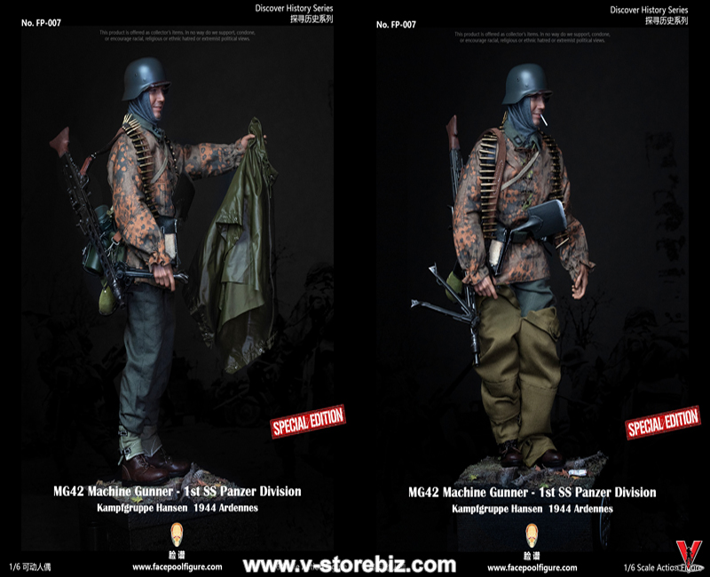 Facepoolfigure FP007B Discover History Series: MG42 Machine Gunner at Ardennes (Special Edition)