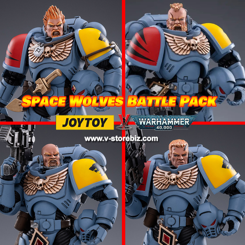 [SOLD OUT] JOYTOY x Warhammer 40K Space Wolves Battle Pack: Hunter Pack